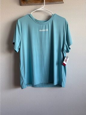 Reebok Womens Aqua Short-Sleeve Performance Tee